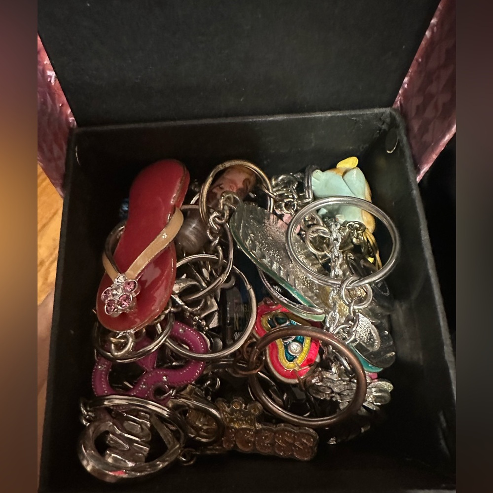 Stylish Red and Silver Key & Card Holders